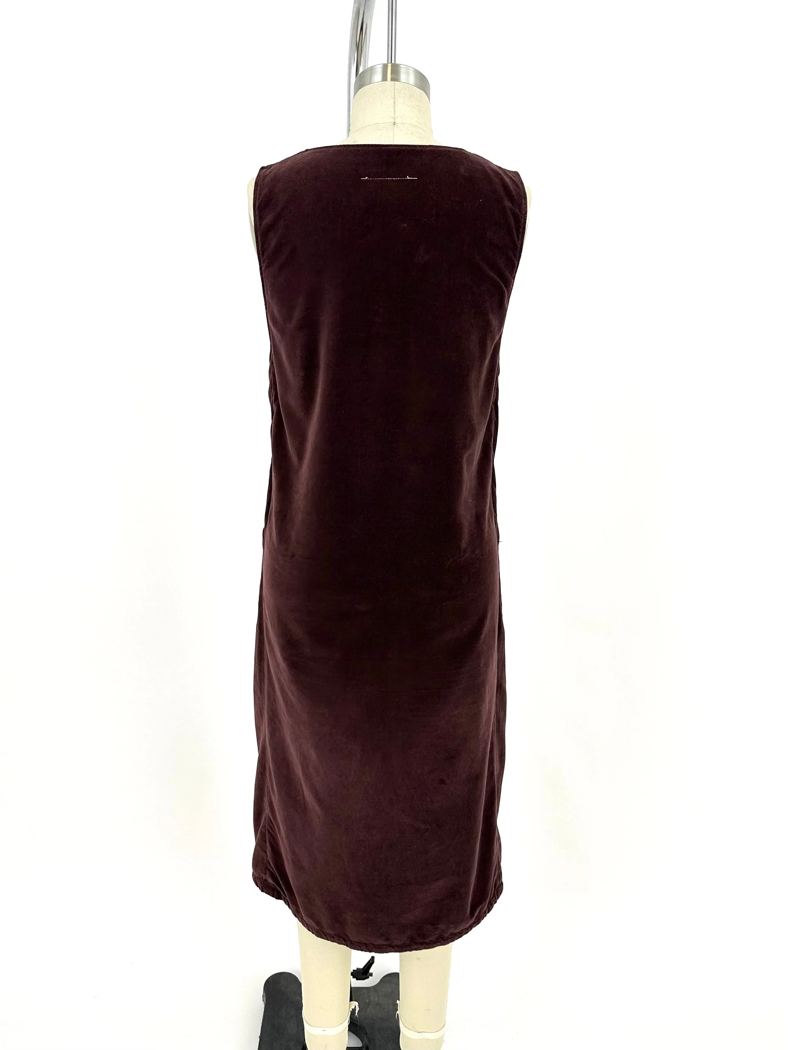 MM6 Maison Margiela Velveteen Zipper Dress