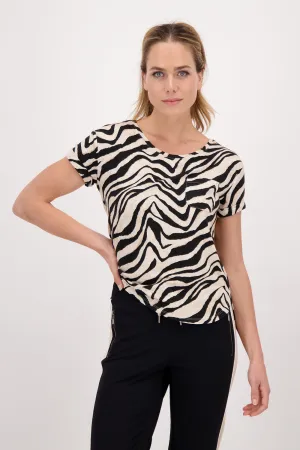 Monari Animal Print Tee Shirt M407555