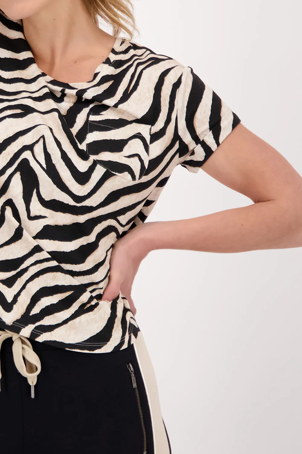 Monari Animal Print Tee Shirt M407555