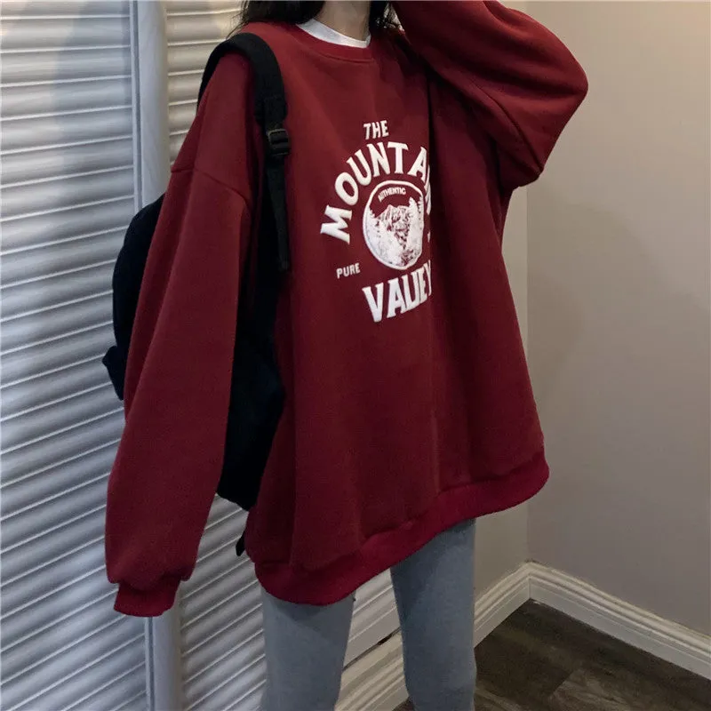 “MOUNTAIN WALIEY” ROUND NECK SWEATSHIRT W102509