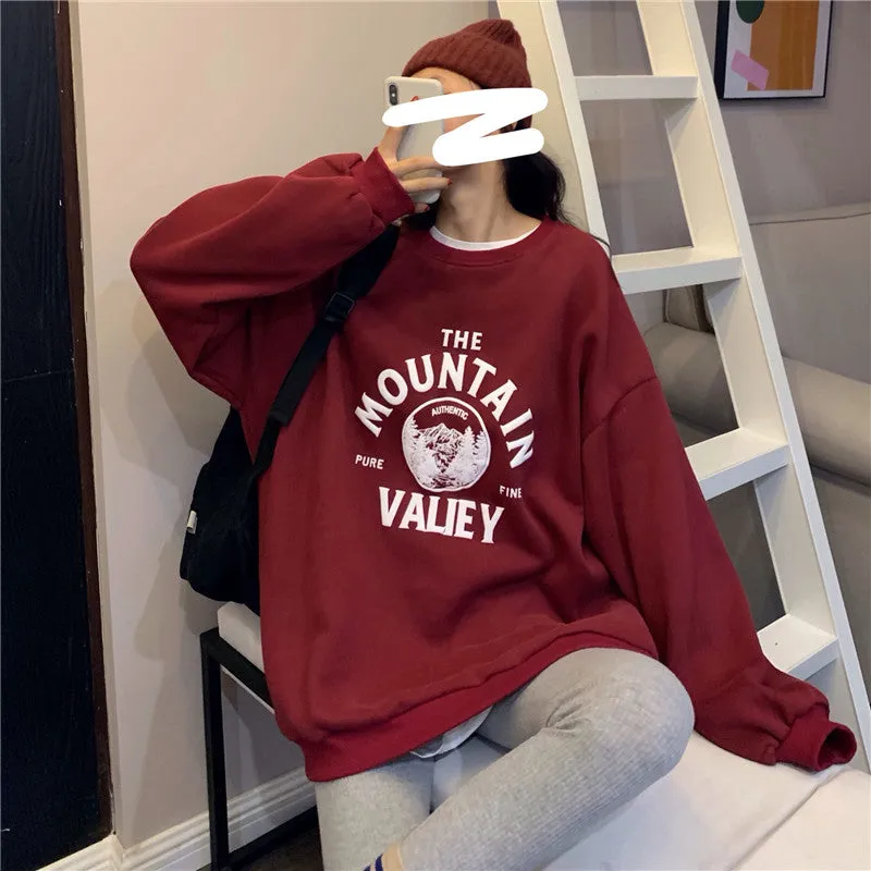 “MOUNTAIN WALIEY” ROUND NECK SWEATSHIRT W102509
