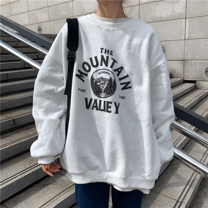 “MOUNTAIN WALIEY” ROUND NECK SWEATSHIRT W102509