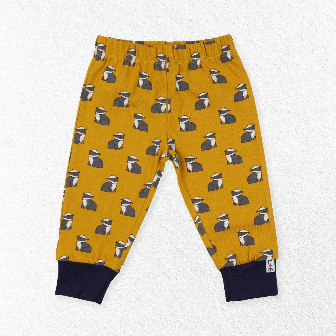 Multicoloured Badger And Stripe Print Leggings - 2 Pack