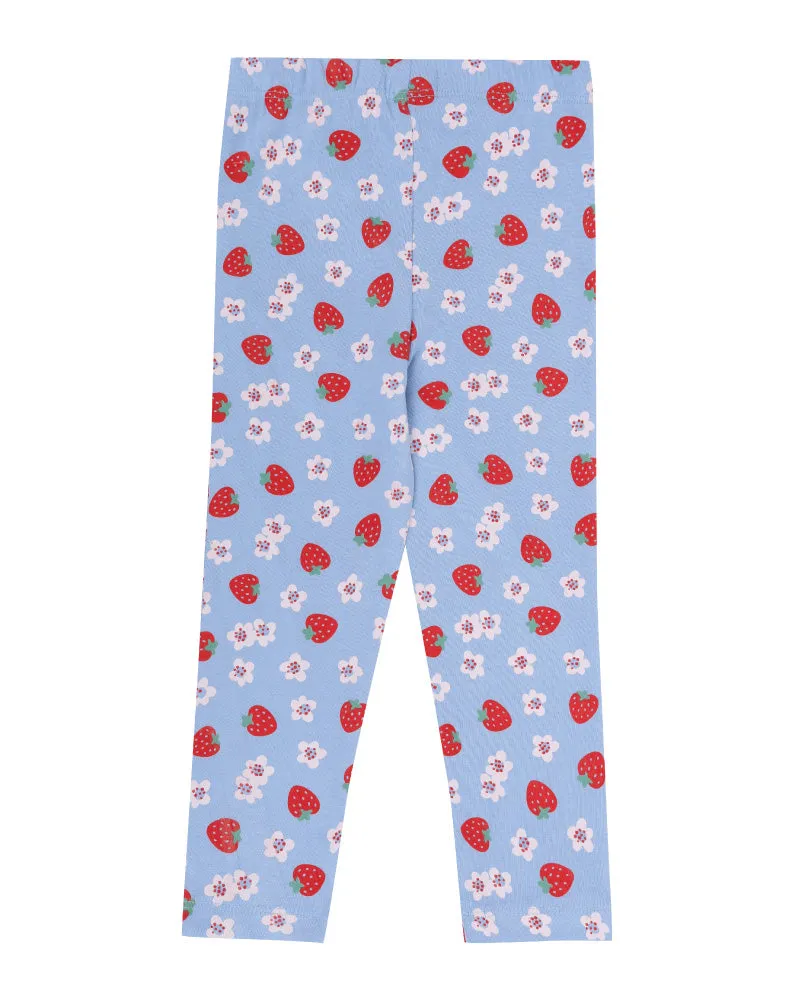 Multicoloured Strawberry and Stripe Print Leggings -2 Pack