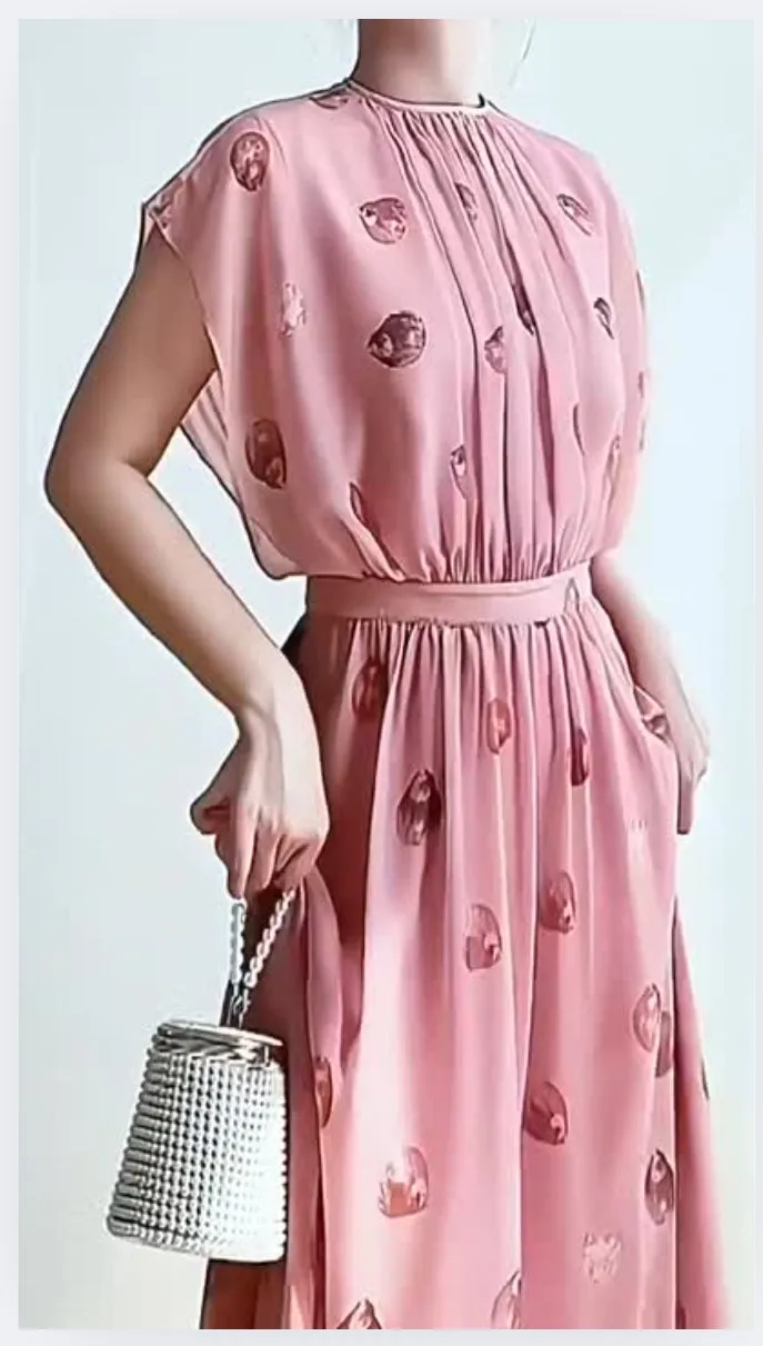 Muriel Vintage  Print Dress