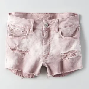New American Eagle Distressed Hi-Rise Shortie Shorts - 12