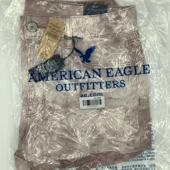 New American Eagle Distressed Hi-Rise Shortie Shorts - 12