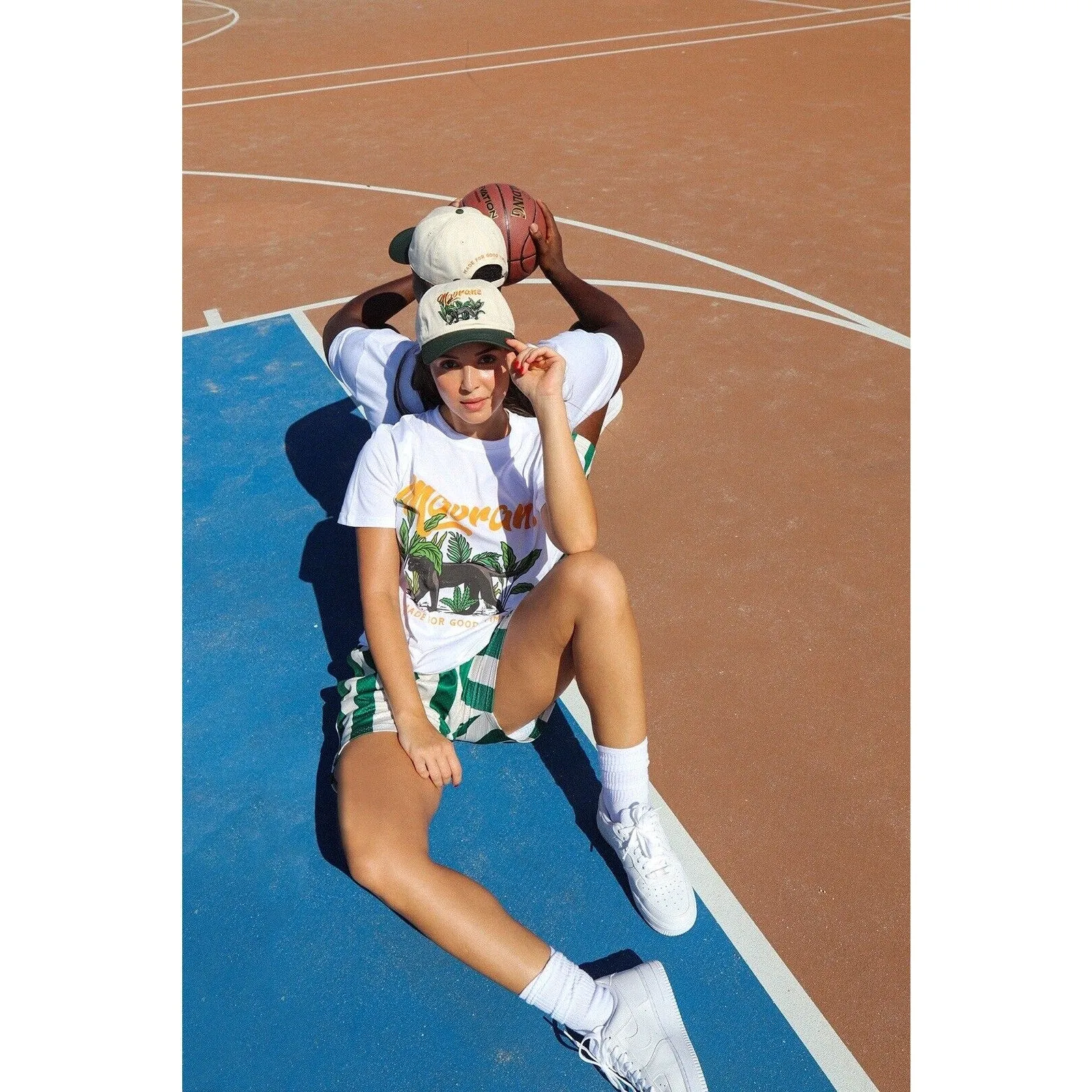 NEW Mavrans Men’s Panther Mesh Shorts – Green & White Striped (Size M, $89)