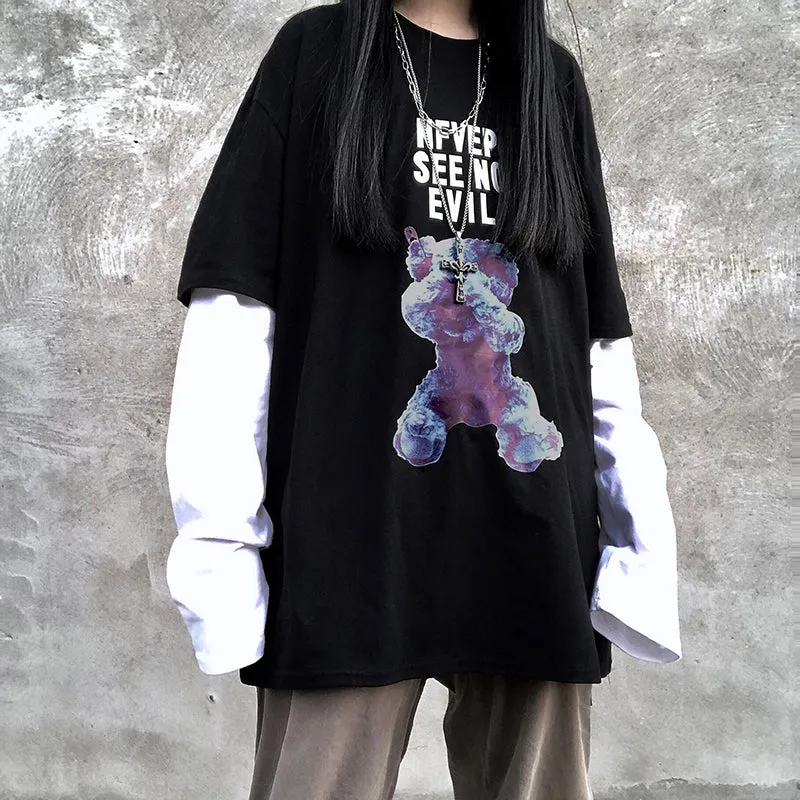 “NFVEP SEE NO EVIL” FAKE TWO PIECE W102513