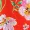 Orange Floral Cut Out Waist Midi Dress