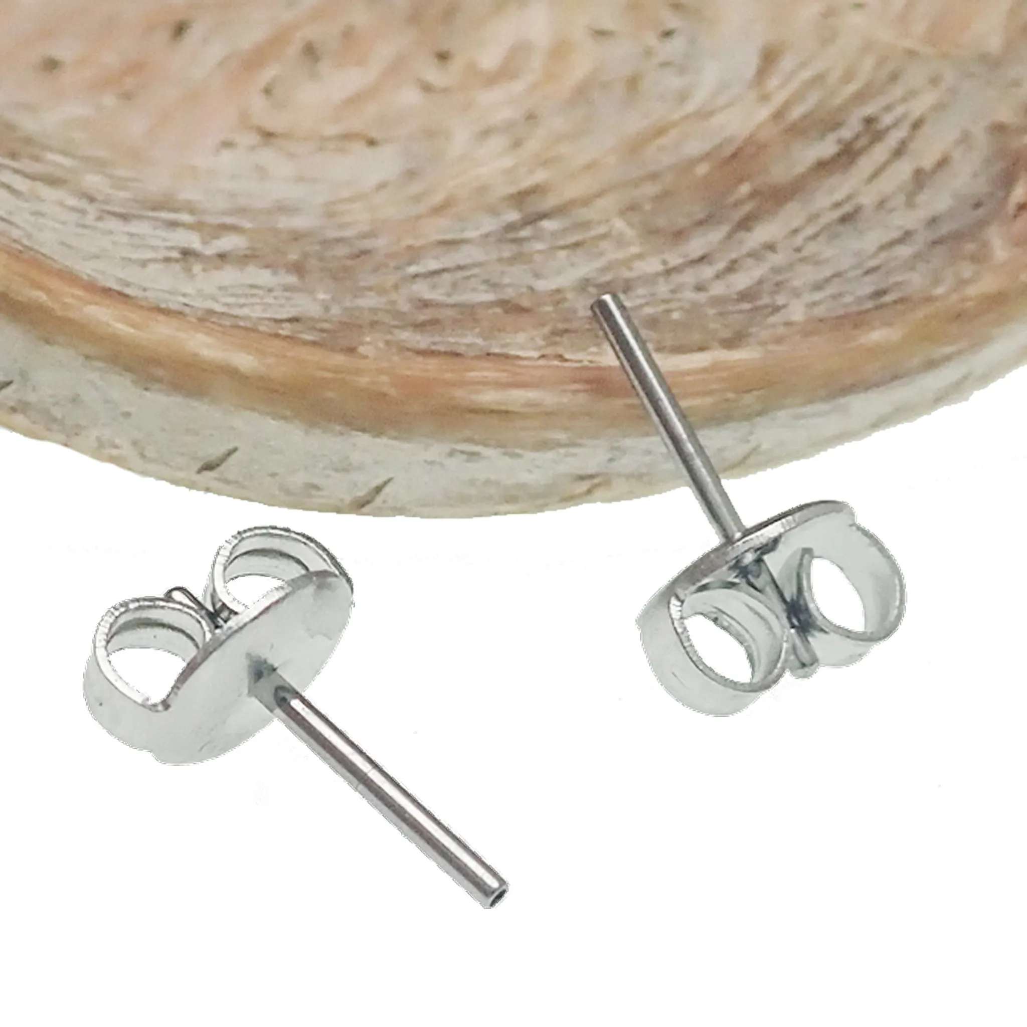 Pair of Push Fit Earring Titanium Butterfly Backs 20g (Fits Push Fit Tops)