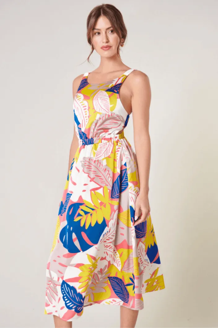 Palm Print Dress
