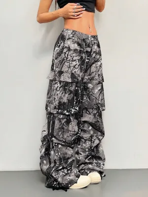 Pantalones Urbanos con Estampado de Ramas para Mujer
