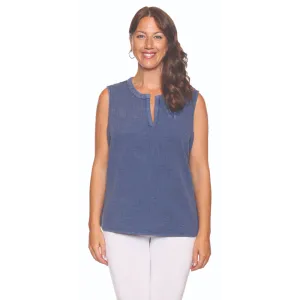 Papa Fashions Top - Sleeveless Denim