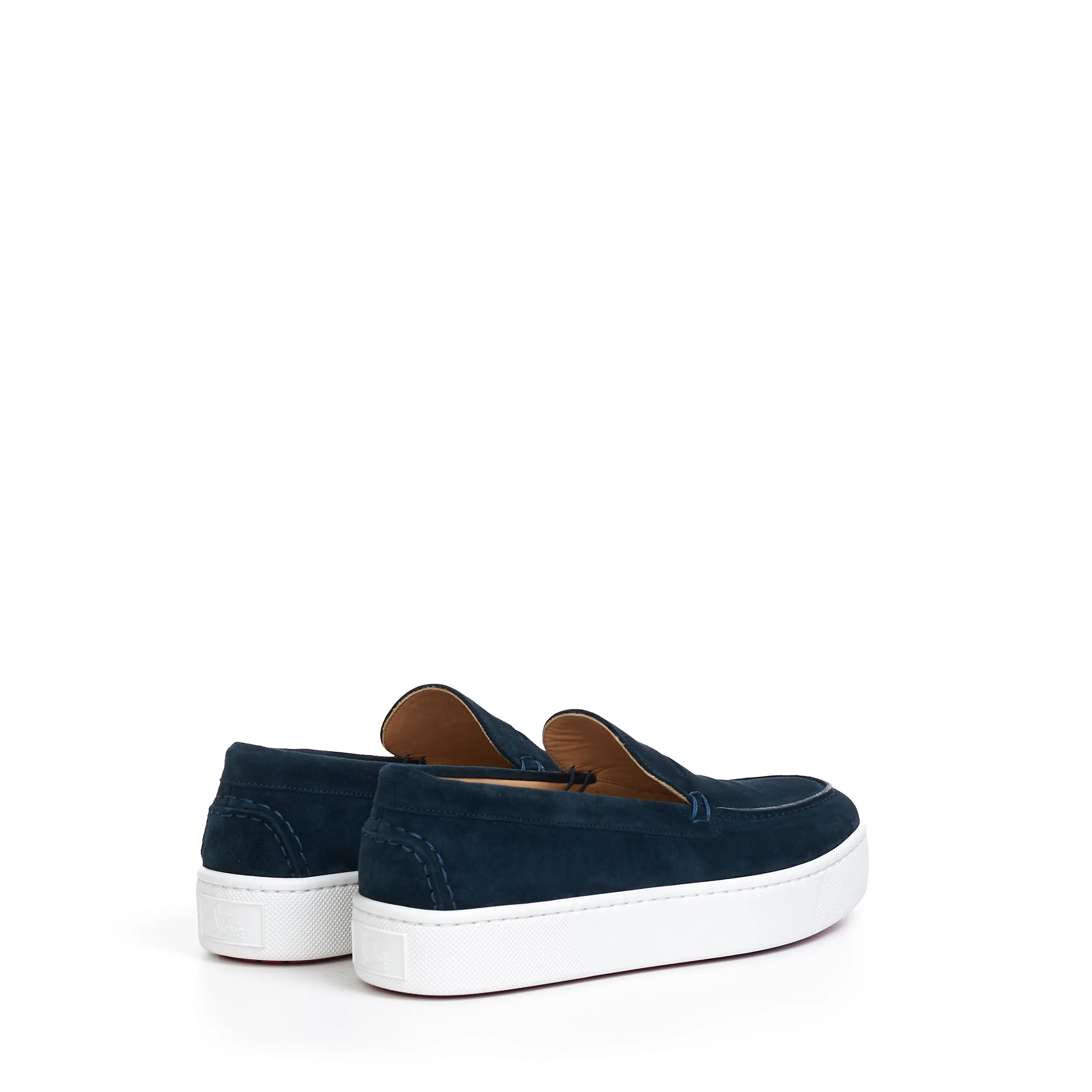 Paqueboat Boat Shoes In Caspien Blue Veau Velours