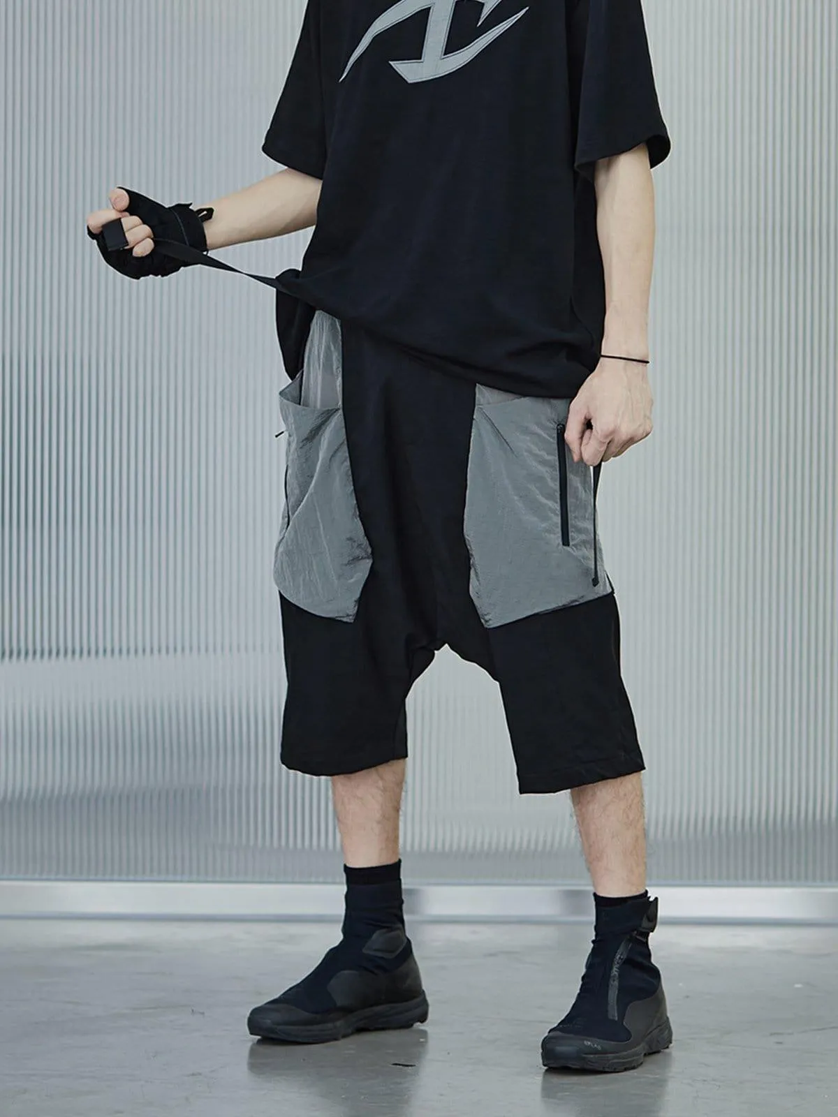 Patchwork Samurai Cargo Shorts