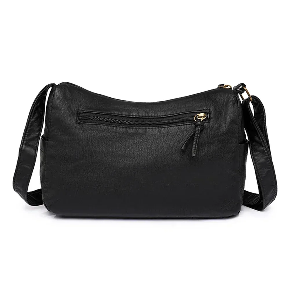 Paulina® | Vintage leather shoulder bag with multiple compartments