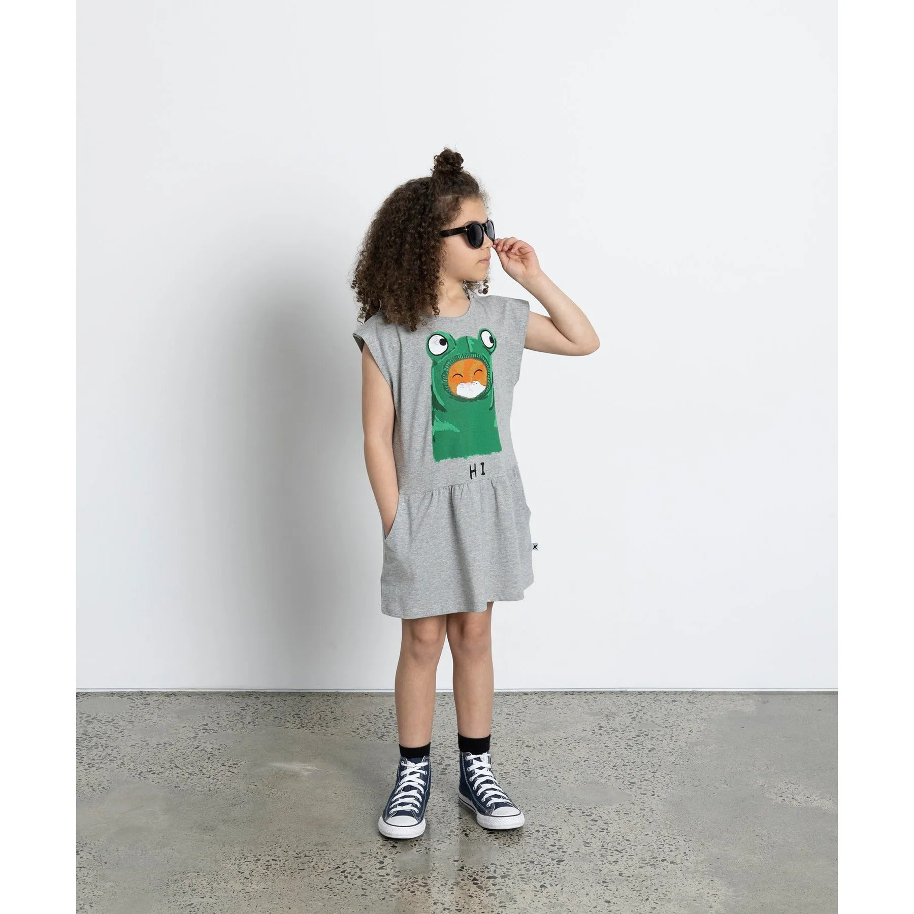 Pets In Disguise Dress - Grey Marle
