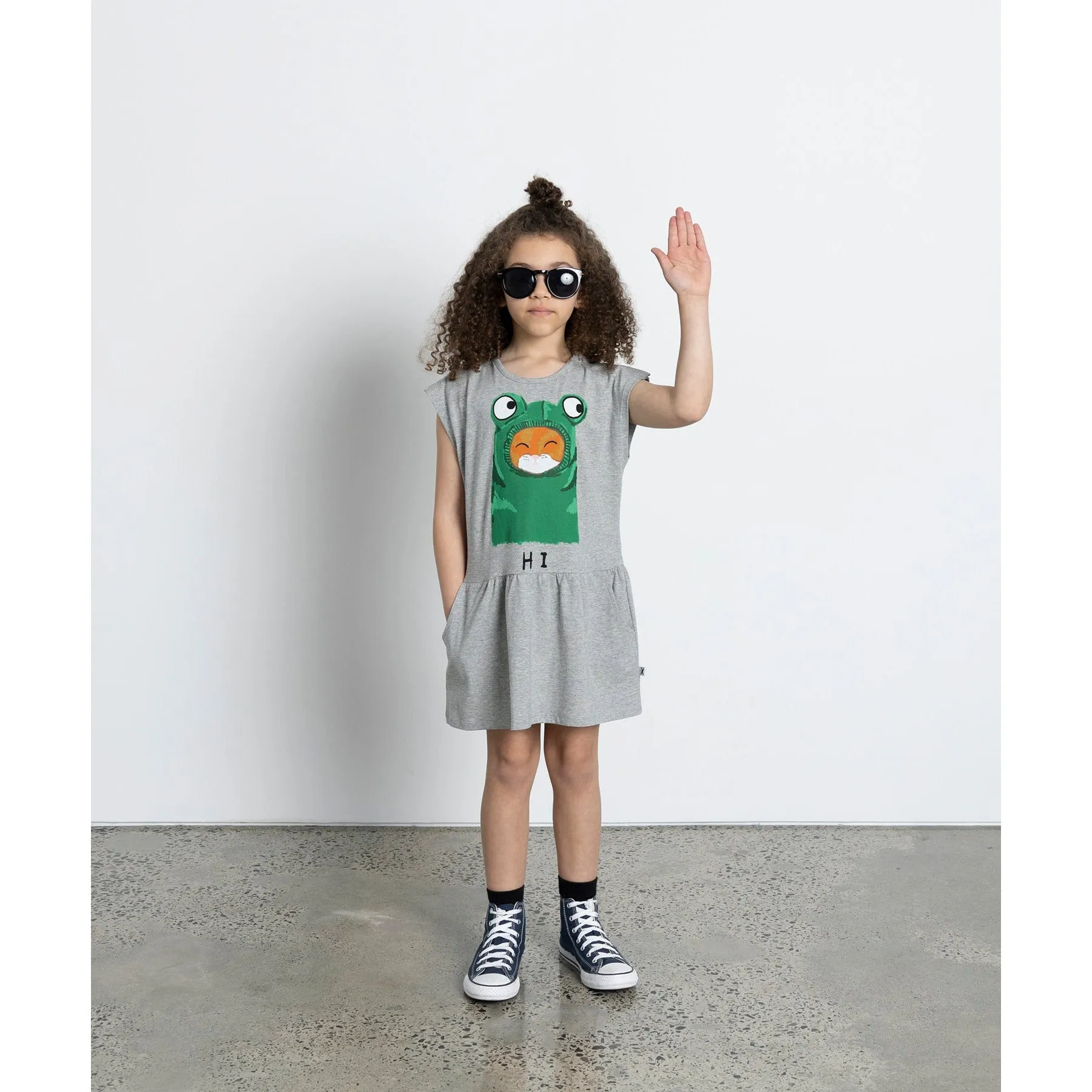 Pets In Disguise Dress - Grey Marle