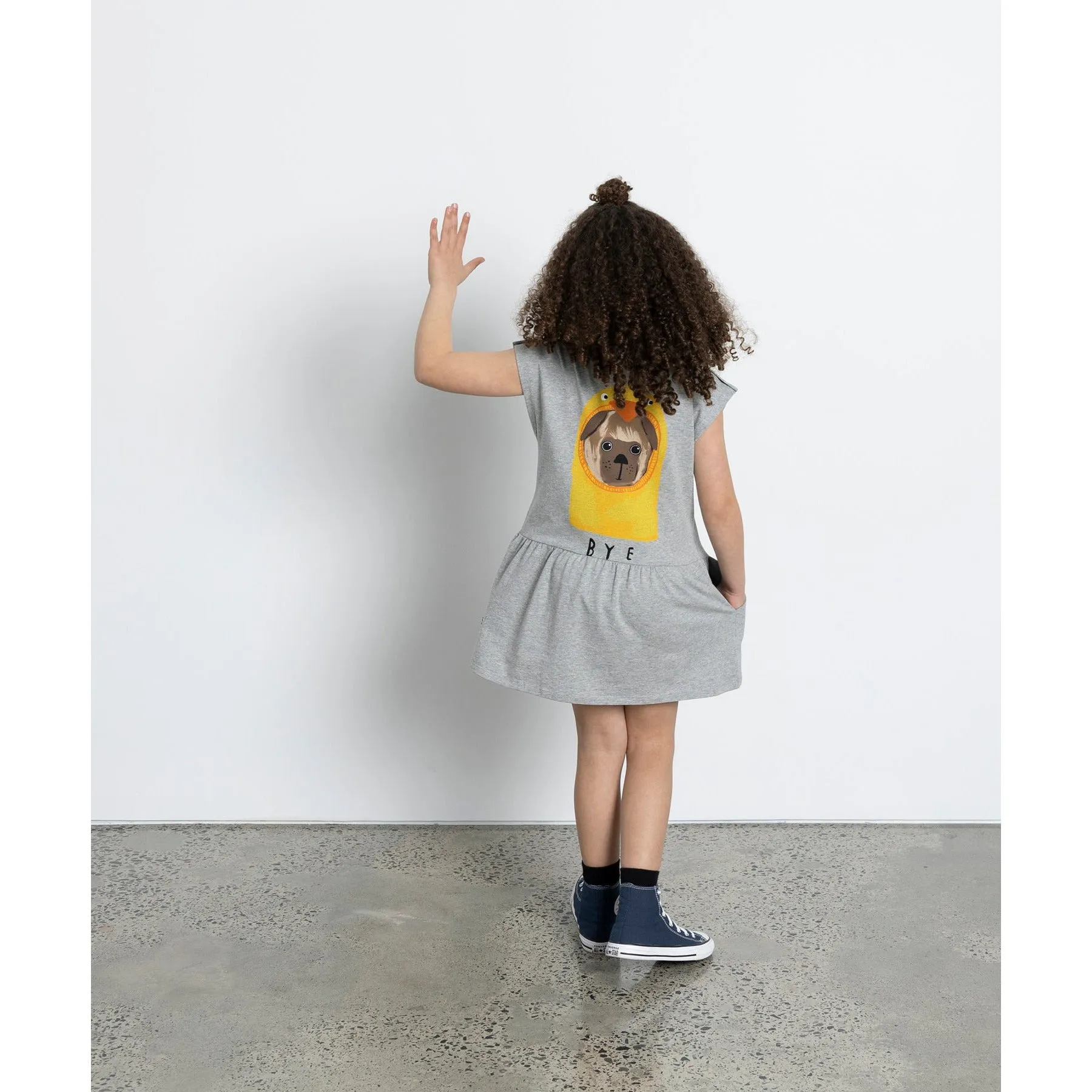 Pets In Disguise Dress - Grey Marle