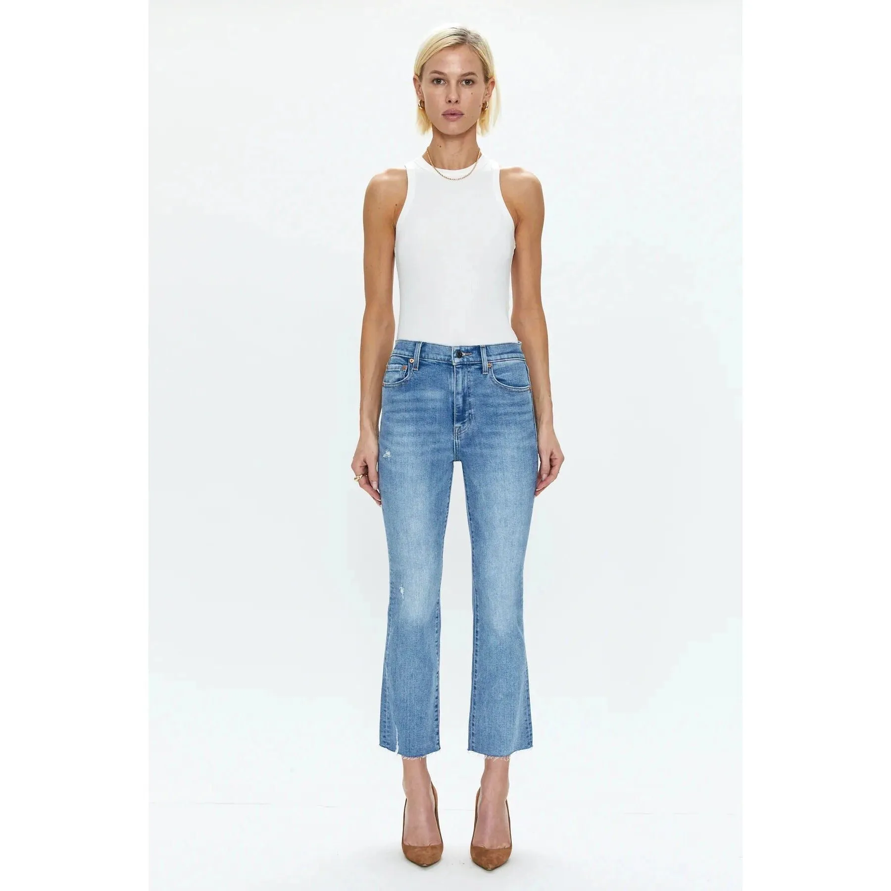 Pistola Women's Lennon High Rise Crop Boot Jeans