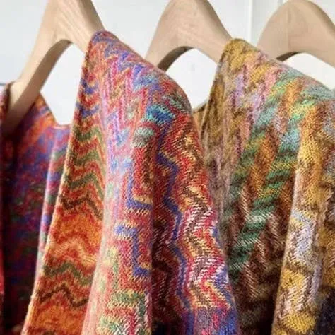 Plaid Shawl w/ Tassel