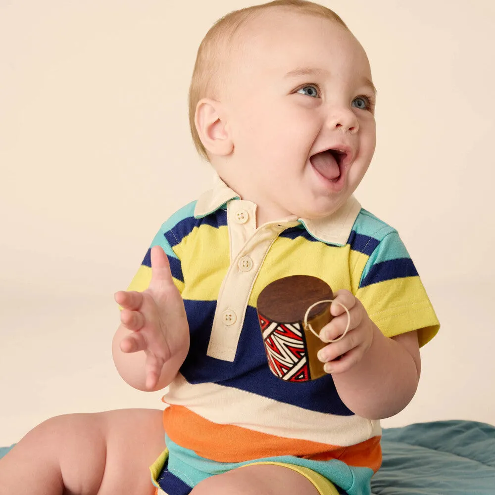 Polo Baby Romper in Patina