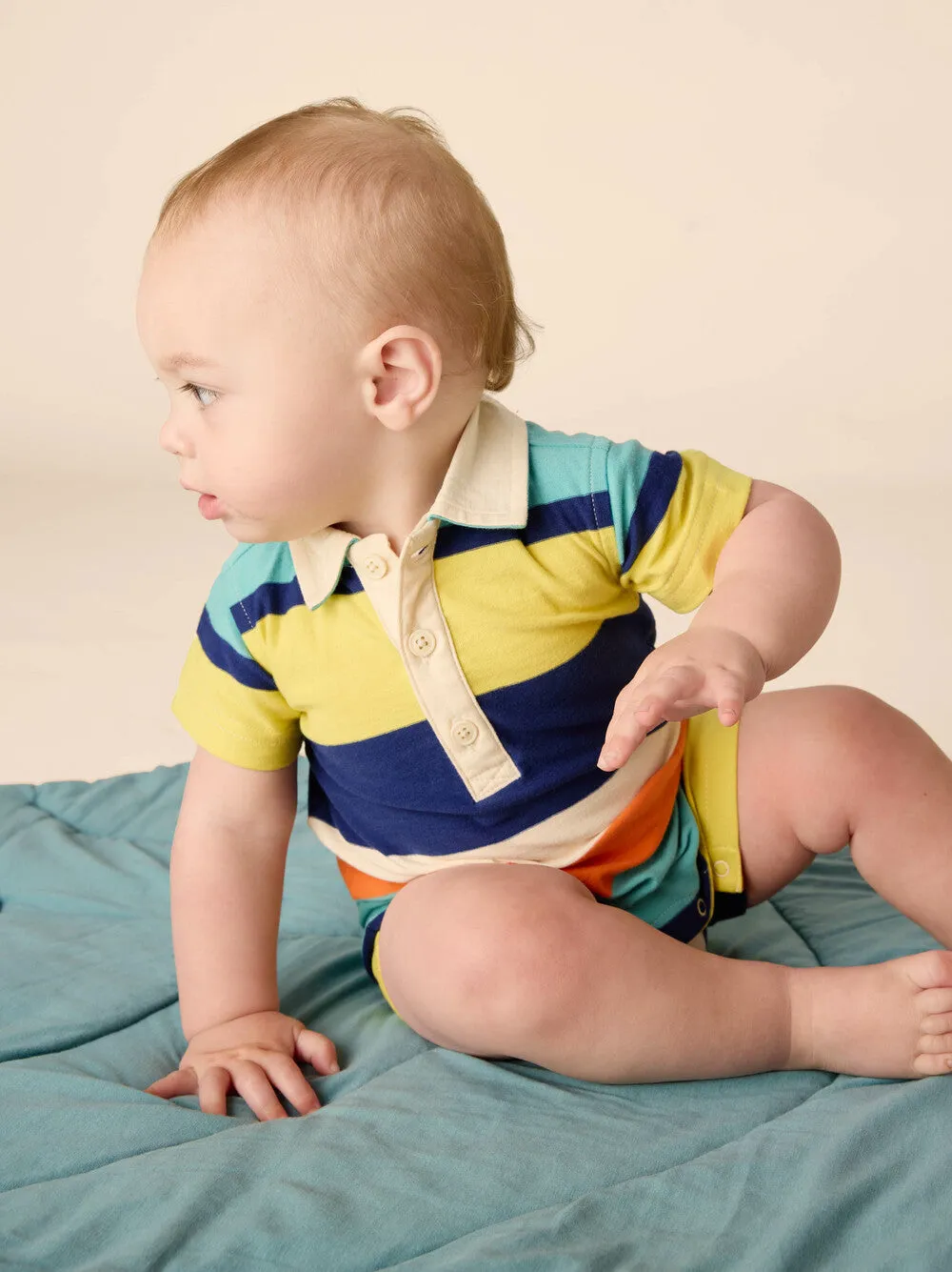 Polo Baby Romper in Patina