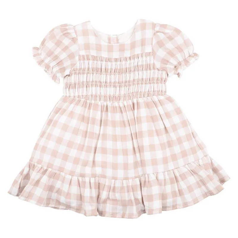 Quinn Check Dress W Shirring