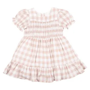 Quinn Check Dress W Shirring