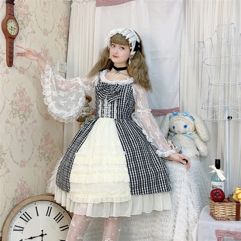 "BLACK/WHITE LACE" SHIRT D072004