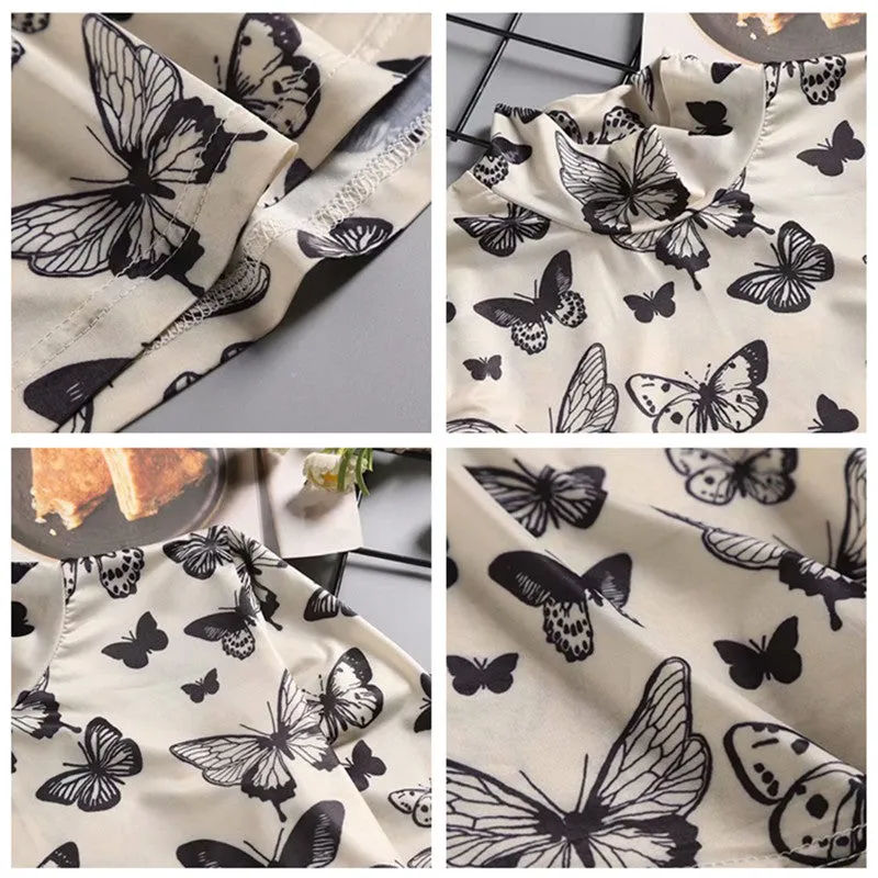"BUTTERFLY HIGH COLLAR TIGHT" LONG SLEEVE TOP K060402