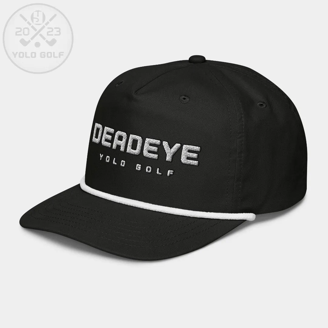 "Deadeye" Golf Rope Cap (Silver/Black Embroidery)