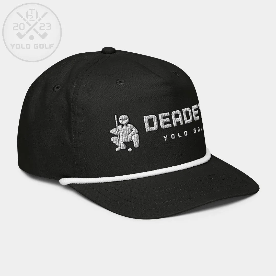 "Deadeye" Golf Rope Cap (Silver/Black Embroidery)