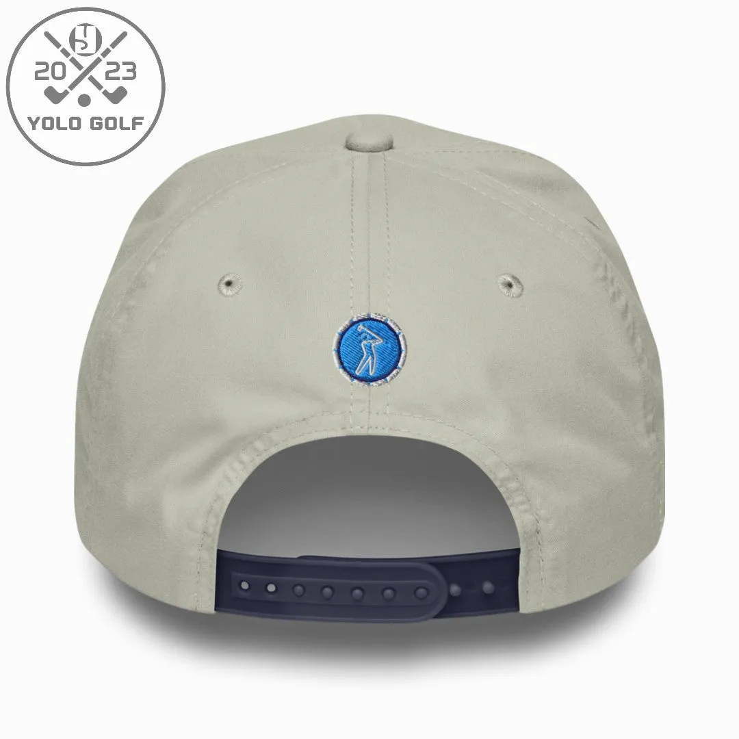 "Deadeye" Golf Rope Cap (White Teal Embroidery)