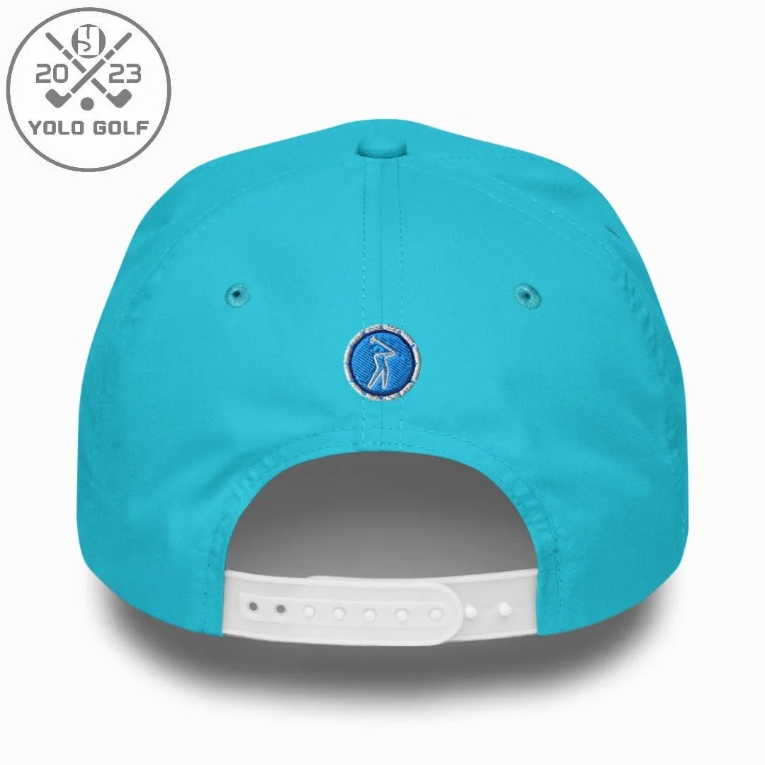 "Deadeye" Golf Rope Cap (White Teal Embroidery)