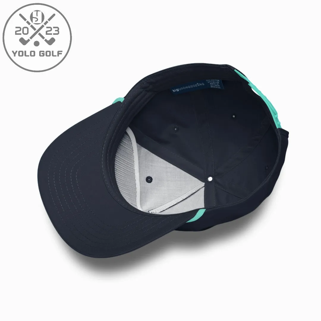 "Deadeye" Golf Rope Cap (White Teal Embroidery)
