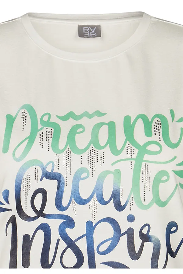 "DREAM CREATE INSPIRE" WHITE T-SHIRT