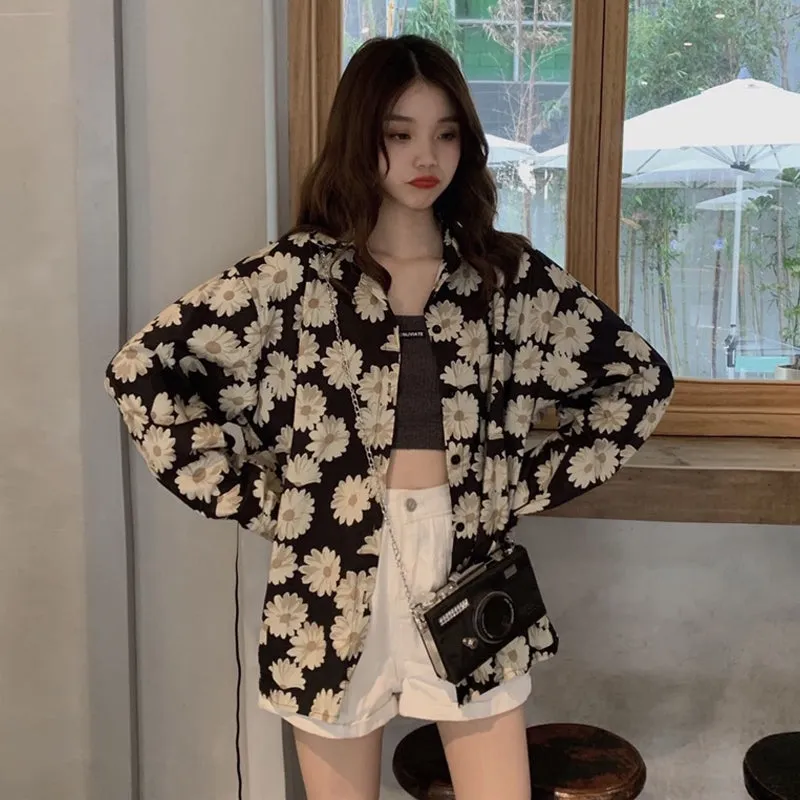 "FLOWER PRINT" LONG SLEEVE SHIRT K082102
