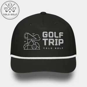 "Golf Trip" Rope Cap (Silver/Black Embroidery)