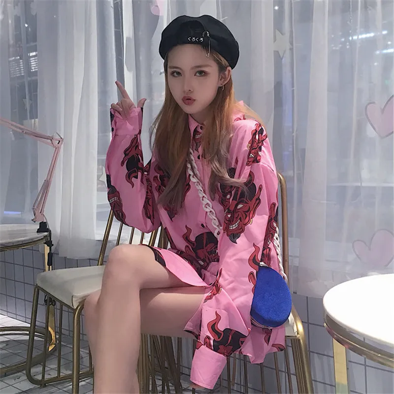 "HARAJUKU DEVIL LONG-SLEEVED" SHIRT D070305