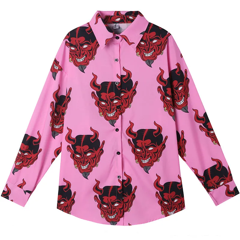"HARAJUKU DEVIL LONG-SLEEVED" SHIRT D070305