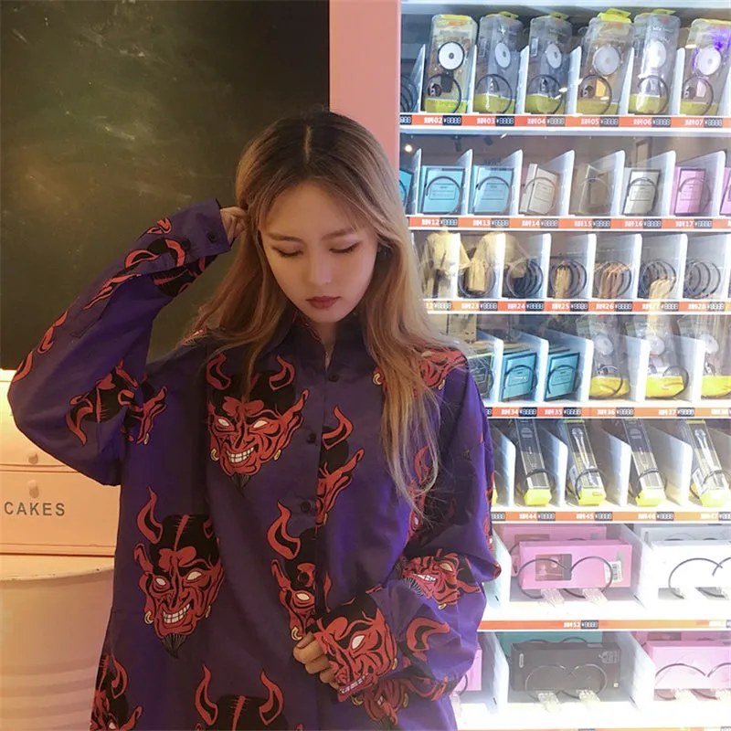 "HARAJUKU DEVIL LONG-SLEEVED" SHIRT D070305
