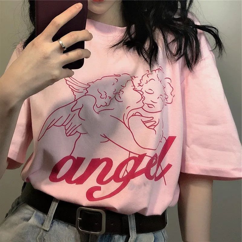 "KISS ANGEL" SHORT SLEEVE TEE K070807