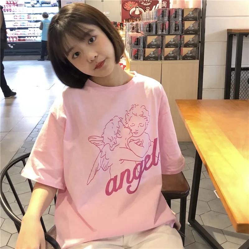 "KISS ANGEL" SHORT SLEEVE TEE K070807