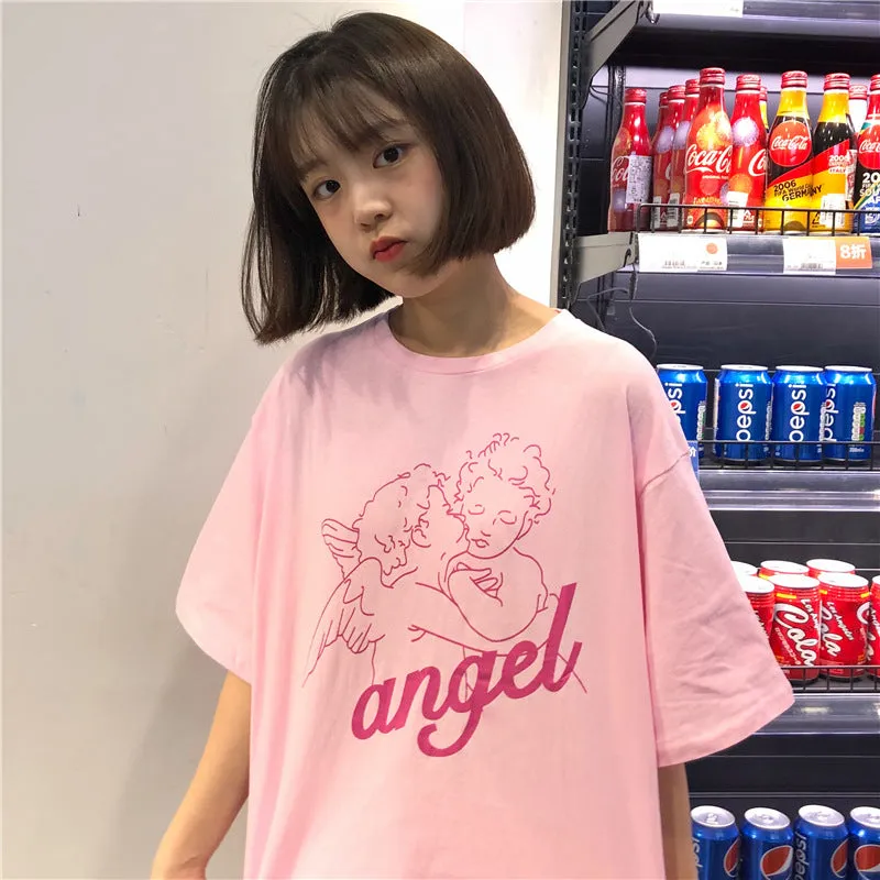 "KISS ANGEL" SHORT SLEEVE TEE K070807