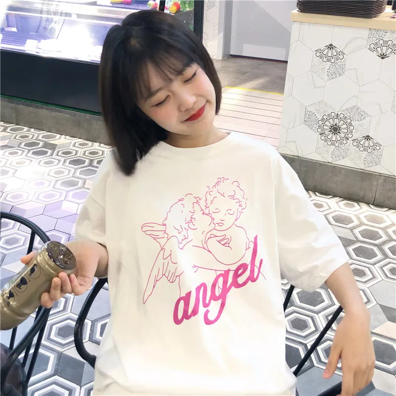 "KISS ANGEL" SHORT SLEEVE TEE K070807
