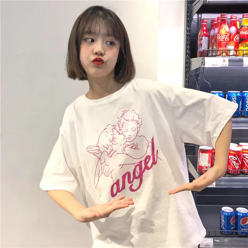 "KISS ANGEL" SHORT SLEEVE TEE K070807