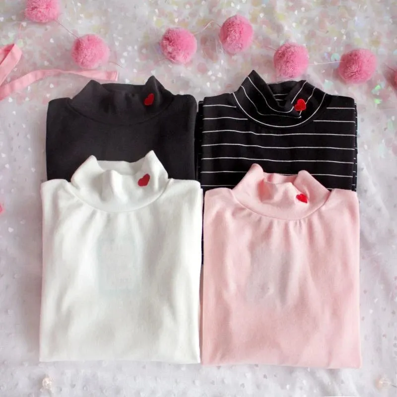 "LOVE EMBROIDERY LONG SLEEVE" SHIRT N072806