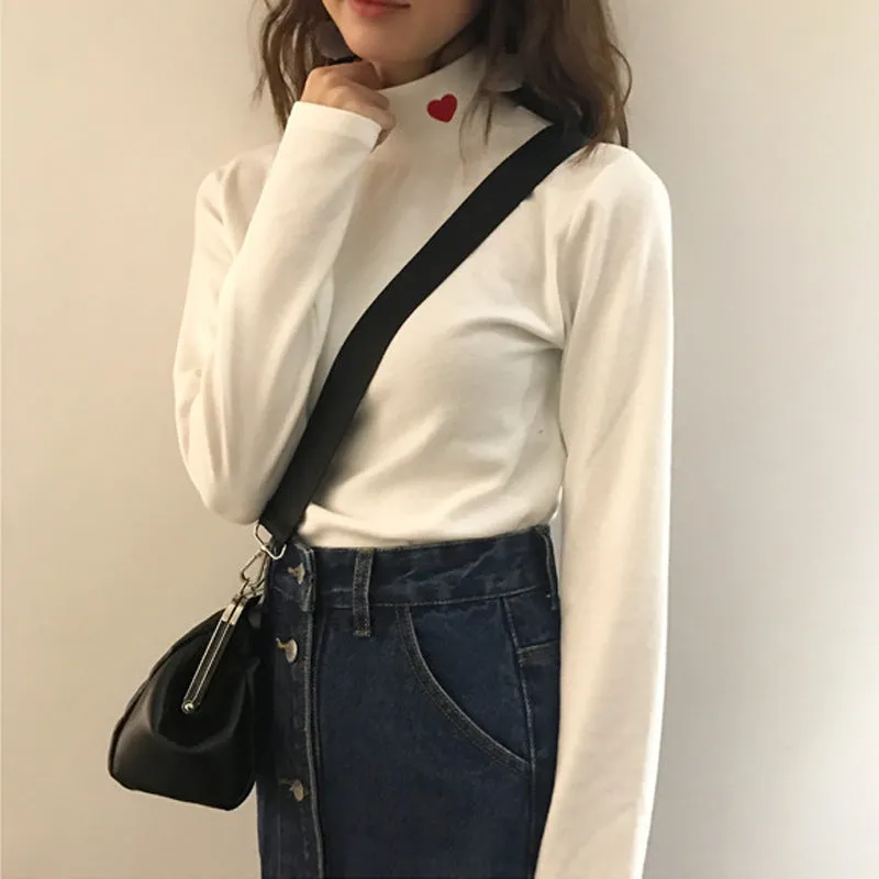 "LOVE EMBROIDERY LONG SLEEVE" SHIRT N072806